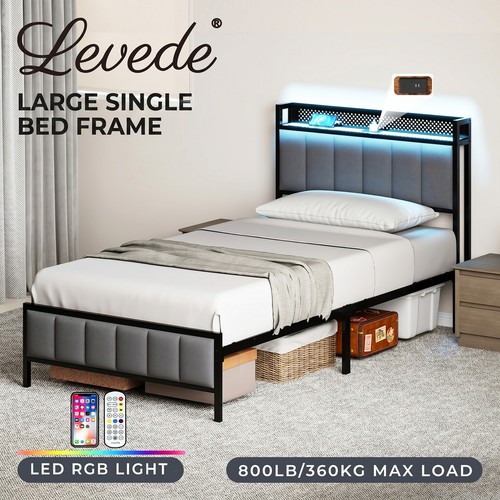 Levede large single bed frame - large,