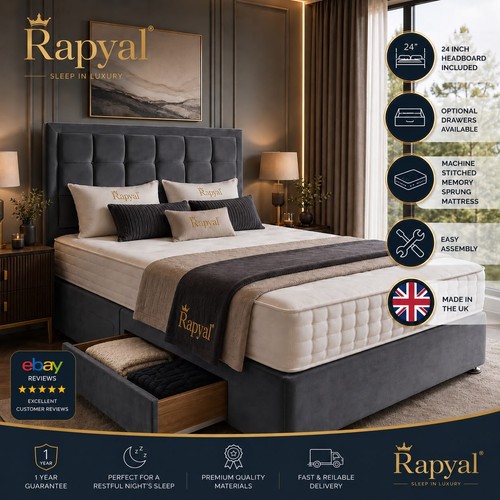 Plush divan bed set - divan, with