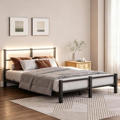 4ft6 double metal bed frame - double,