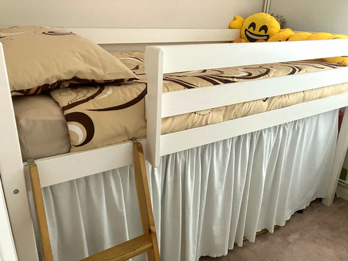 White painted wood mid - painted, sleeper