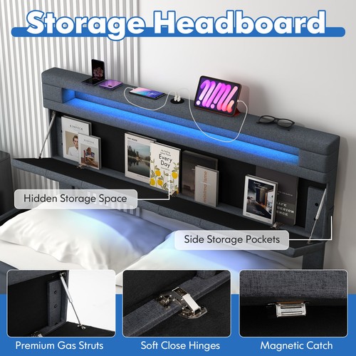 Double bed frame with - frame,
