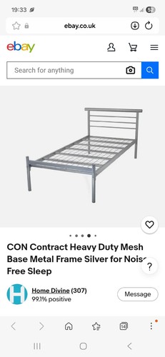 Bed silver metal - , new
