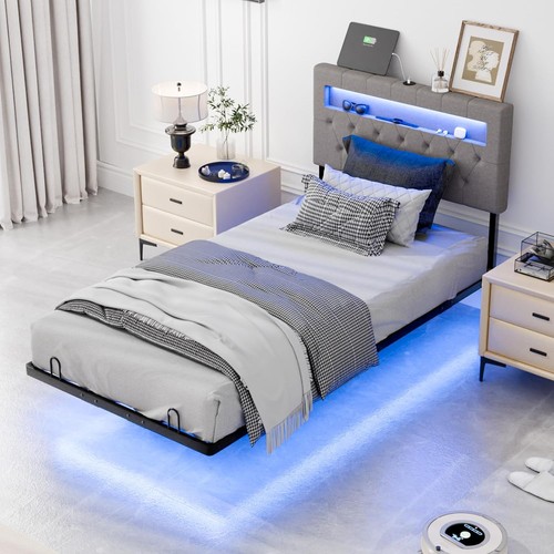 Floating single bed frame - floating, w/