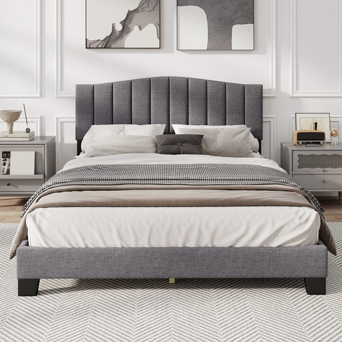 Modern upholstered double bed - modern,