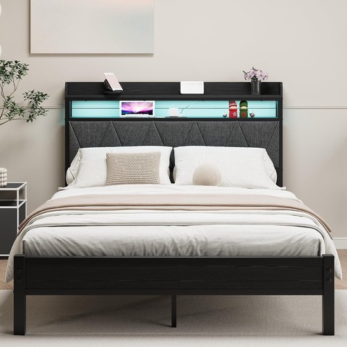 Double bed frame grey - double,
