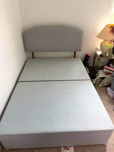 Double divan bed with - double,