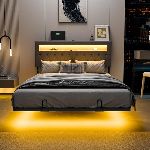4ft6 floating double bed frame - floating,