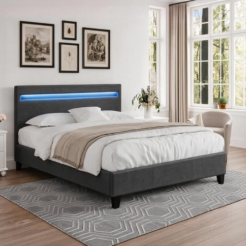 Fabric modern bed - modern,