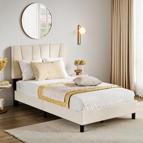 Modern upholstered double bed - modern,