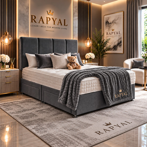 Plush divan bed set with - plush, lux