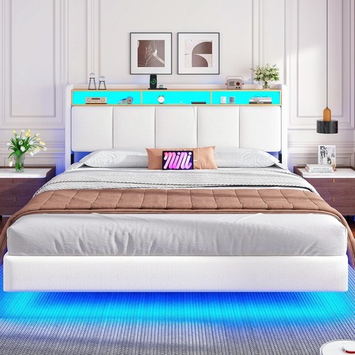 King size floating bed frame - size,