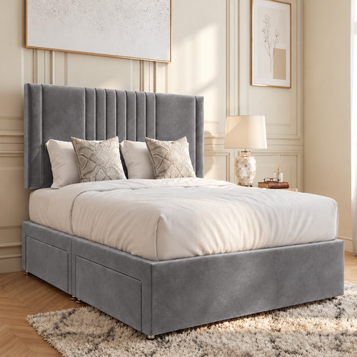 Plush divan base bed - base,