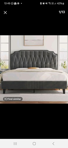 Grey upholstered tufted - grey,