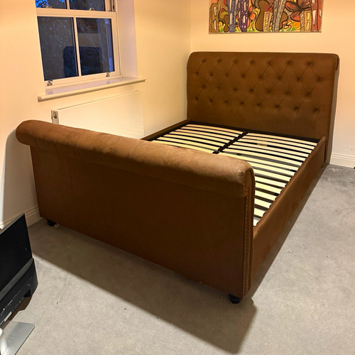 Brown upholstered tufted - brown,