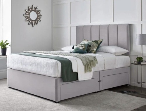 Double bed with headboard - double, and