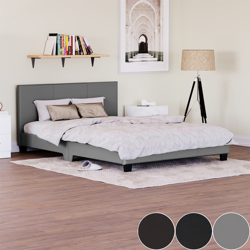Modern leather bed - modern,