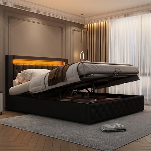 Double bed frame - bed, storage
