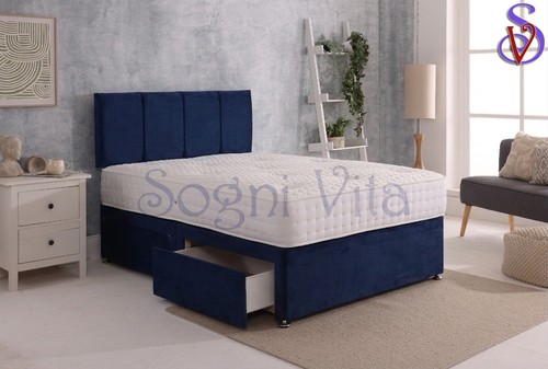 Grey divan bed - grey, memory